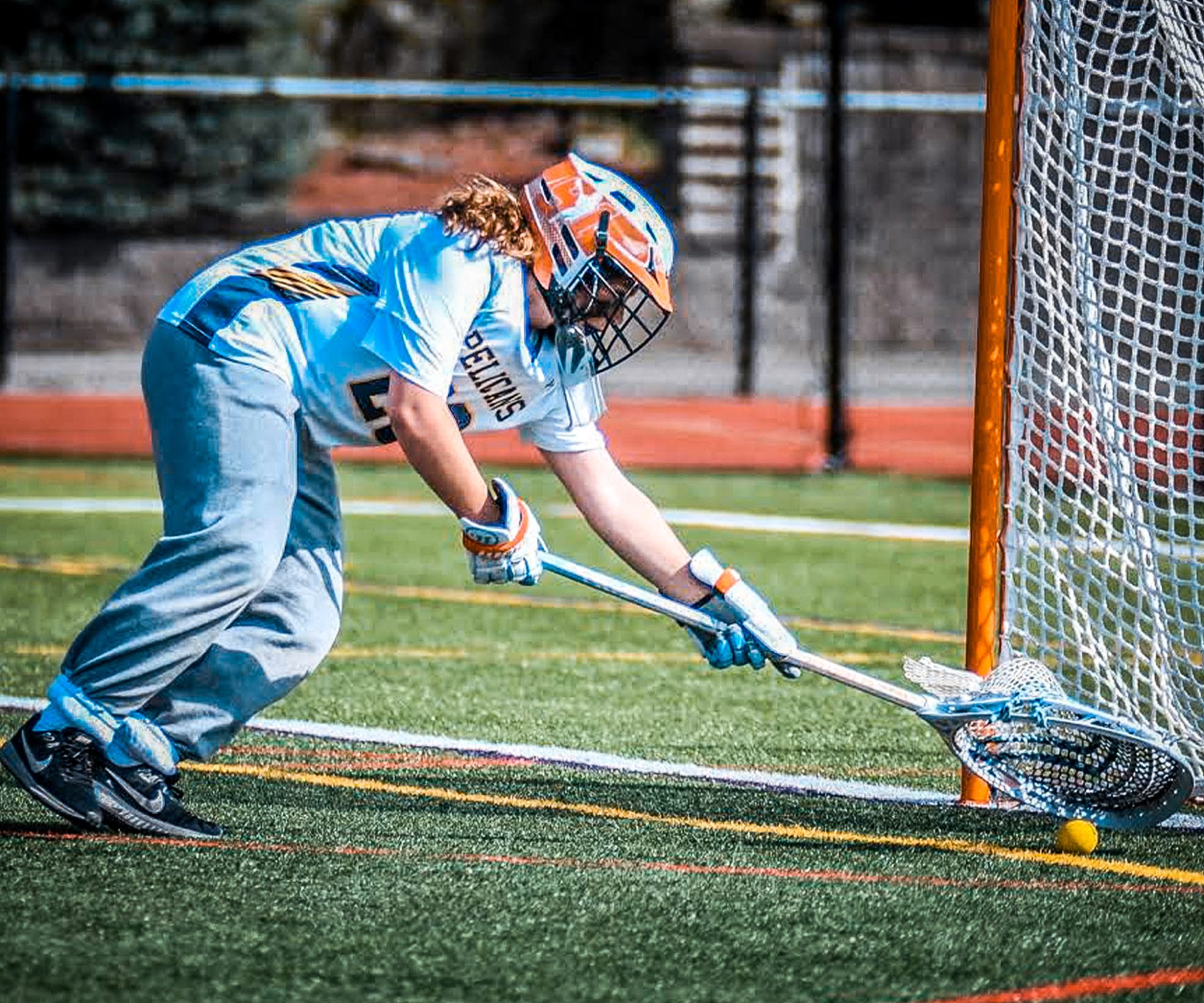 Molly Terraciano as Lafayette College Women's Lacrosse team goalie. 