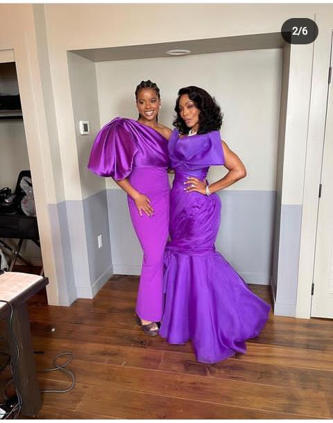 Bronwyn Vance, and her mom, Angela Bassett, during the Oscar 2023 award night. Photo credit: Instagram/@bronwynn.v. 