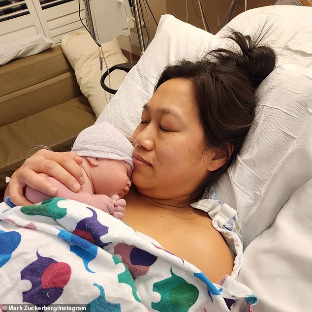 Aurelia Chan Zuckerberg and her mother, Priscilla Chan, few hours after she was born. Photo credit: Google photos. 