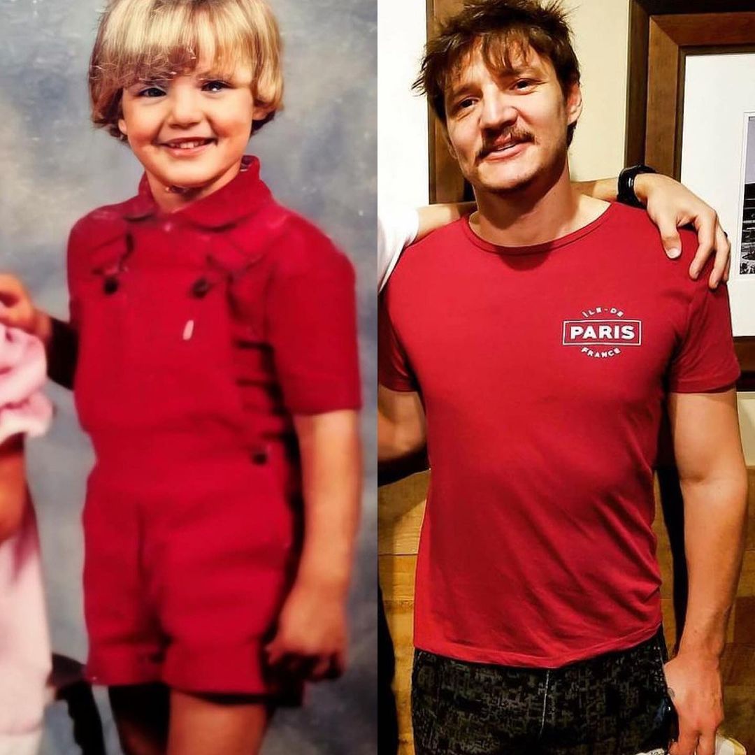 Pedro Pascal young vs Pedro Pascal grown-up. 