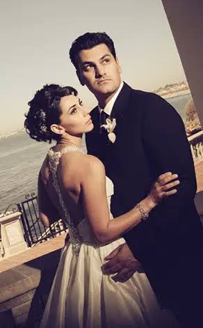 Araksya Karapetyan and her husband, Amir, on their wedding day. 