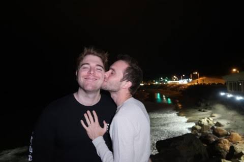 Ryland Adams and his bi-sexual boyfriend and now-husband, Shane Dawson. 