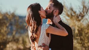 Joslyn Davis and her husband, Chris Irisi, on their wedding day. 