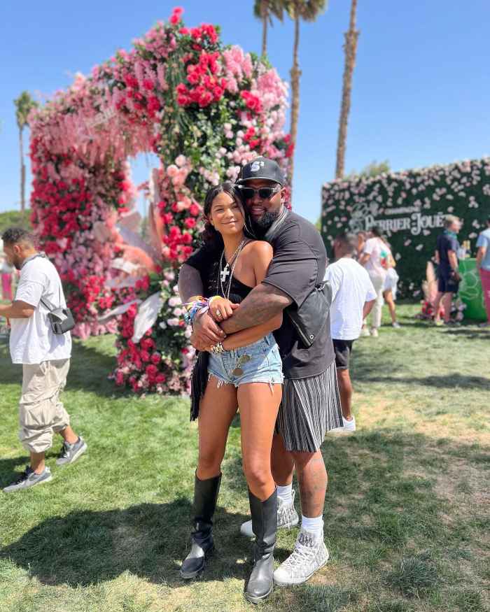 Image - Davon Godchaux and his girlfriend, Chanel Iman. 