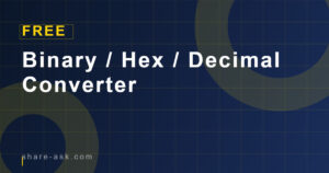 Binary / Hex / Decimal Converter