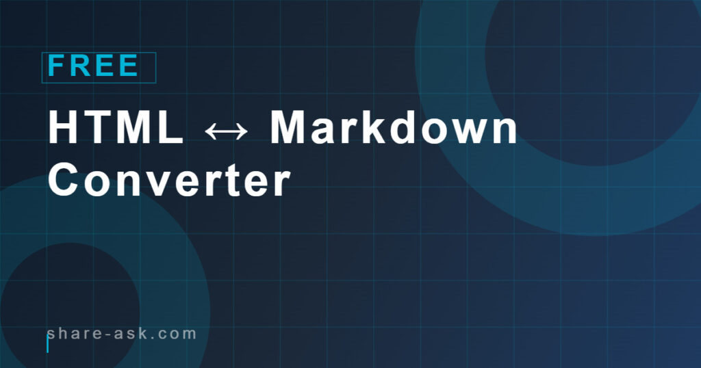 free-html-markdown-converter