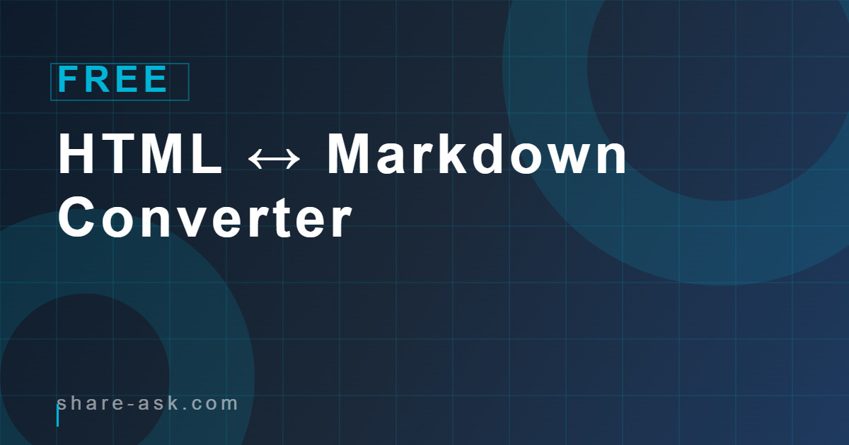 HTML ↔ Markdown Converter