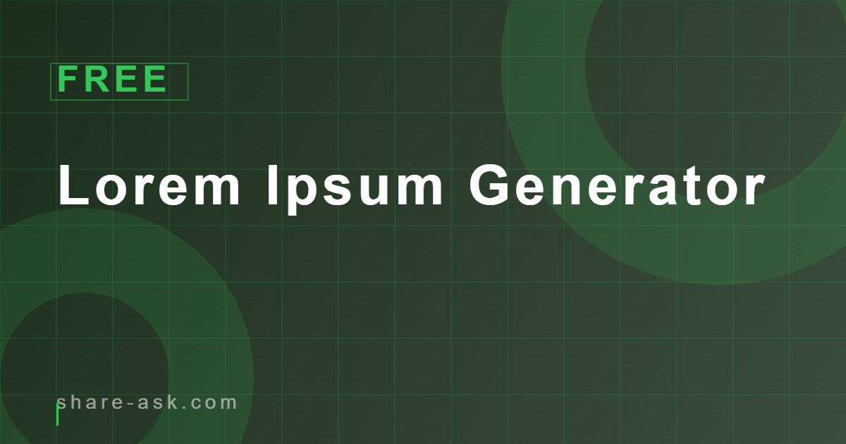 Lorem Ipsum Generator