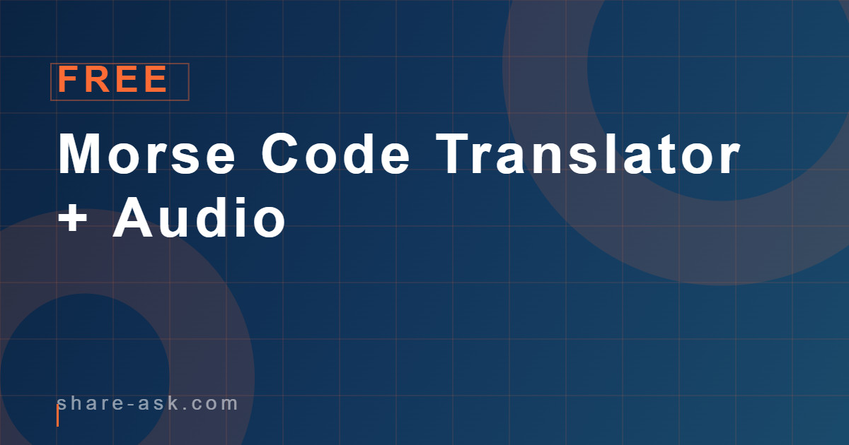 Morse Code Translator
