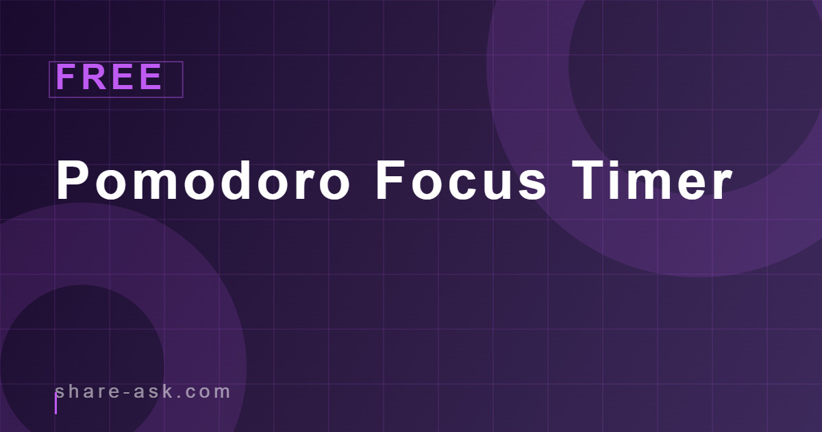 Pomodoro Focus Timer