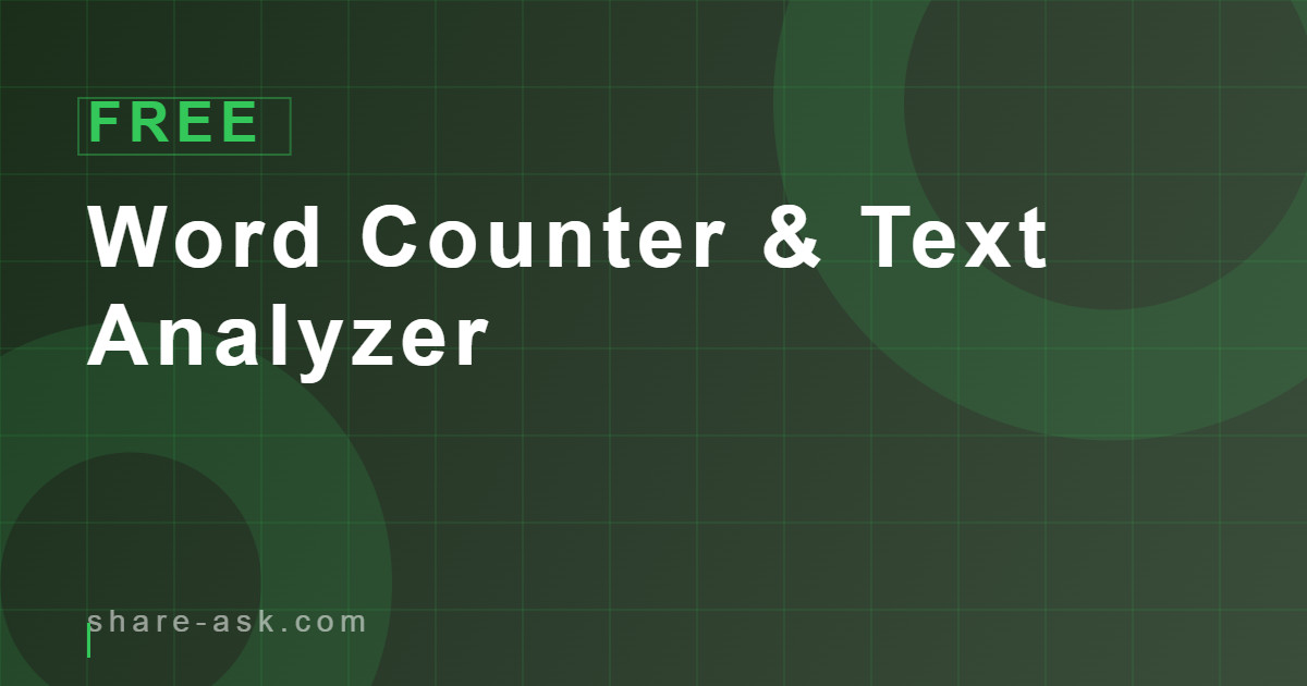 Word Counter & Text Analyzer 1 Word Counter & Text Analyzer