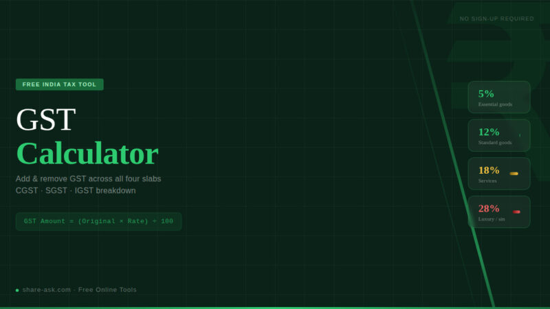 GST Calculator 7 GST Calculator 4.8 (156)