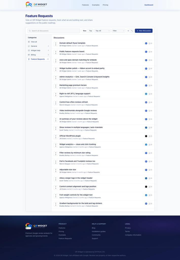 grwidget-feature-requests
